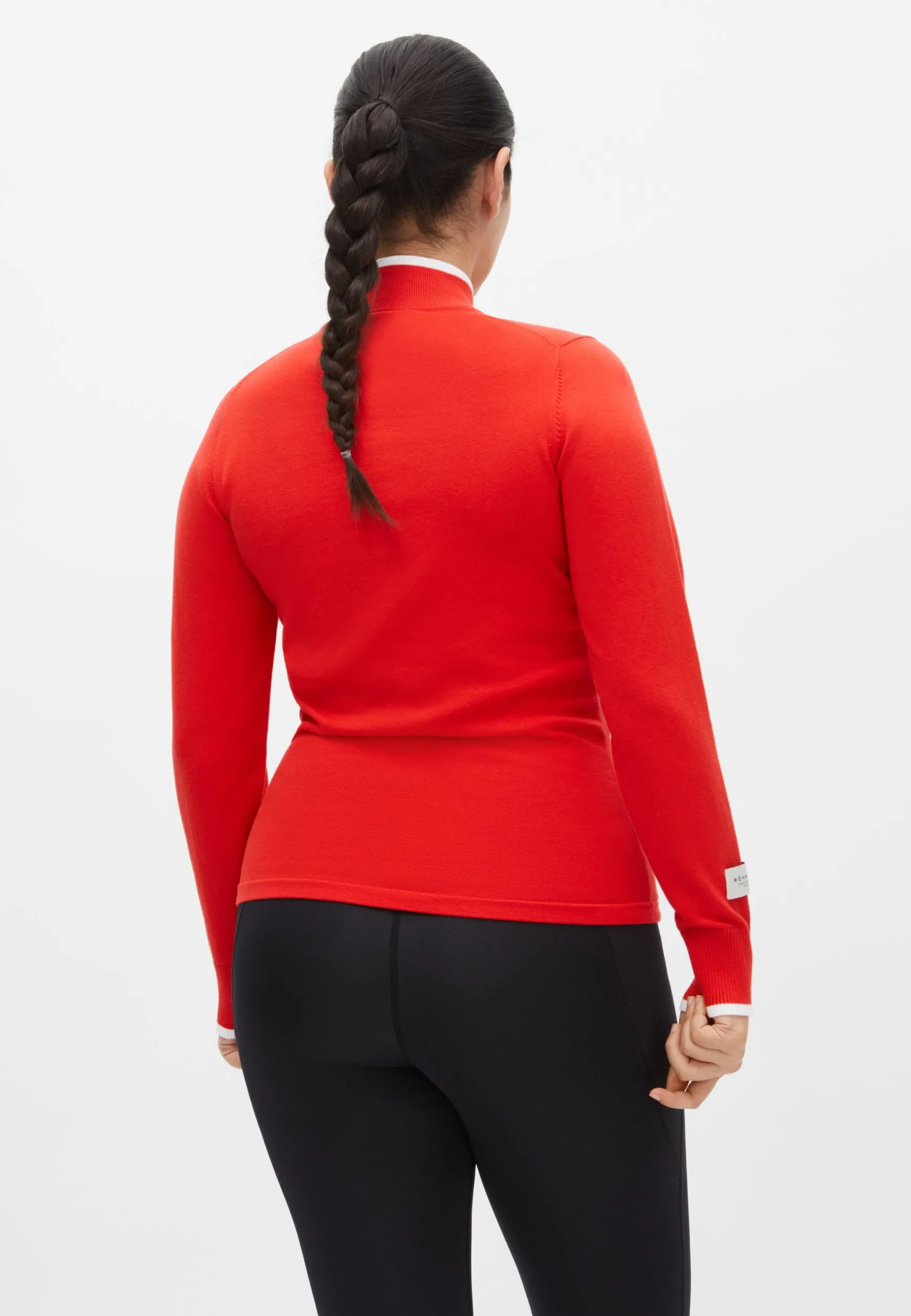 knitted_half_zip_flame_sc_0.webp Knitted Half Zip, -Röhnisch Outlet