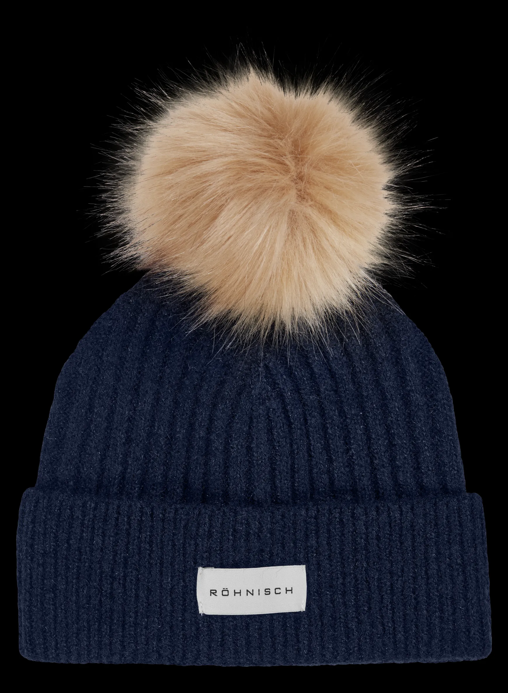 pom_rib_beanie_navy_0.webp Pom Rib Beanie, -Röhnisch Online